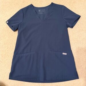 Figs Navy Blue Scrub Top